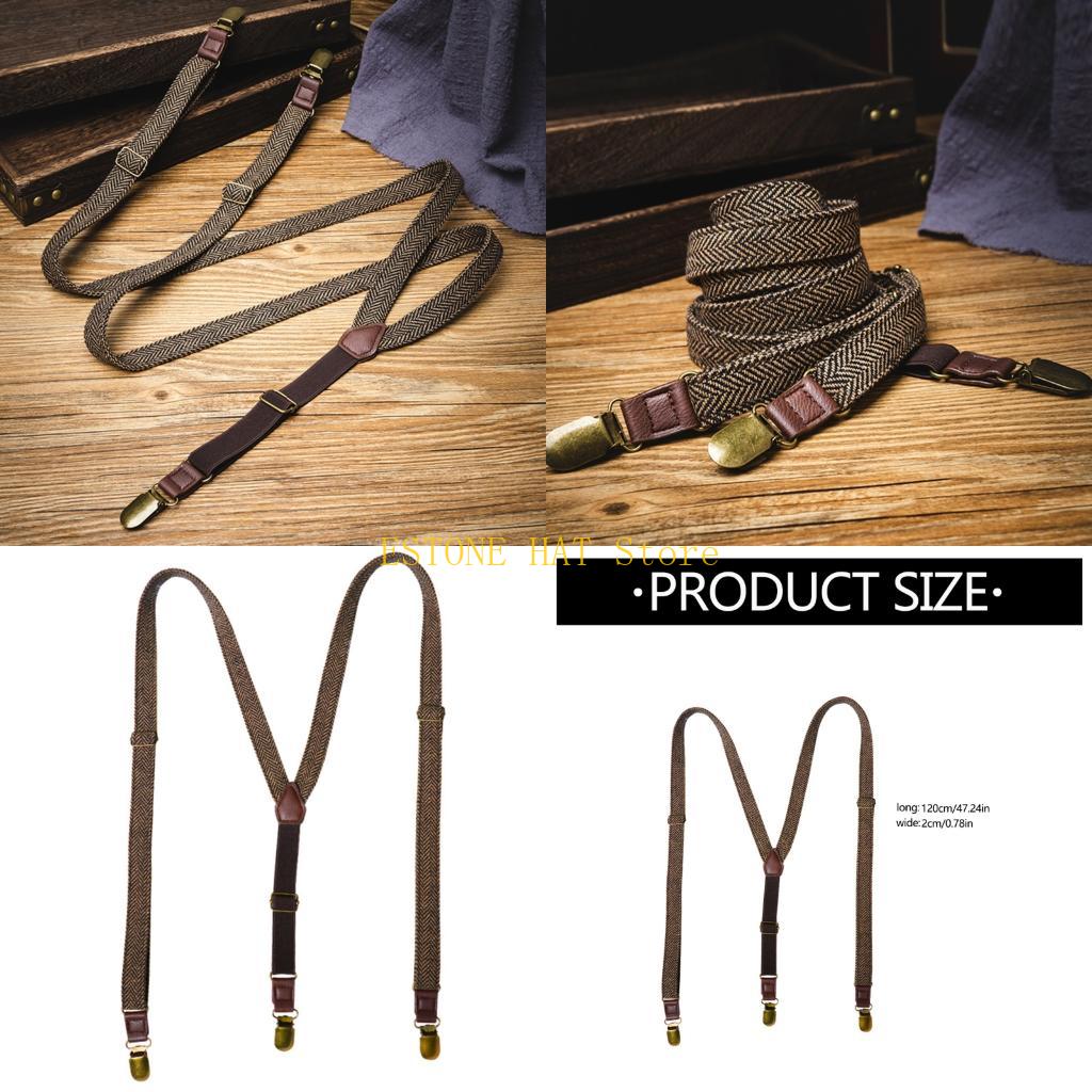 Men'S Formal Wear With Suspenders - 49MF حمالات مطاطية للرجال 3 مشبك
