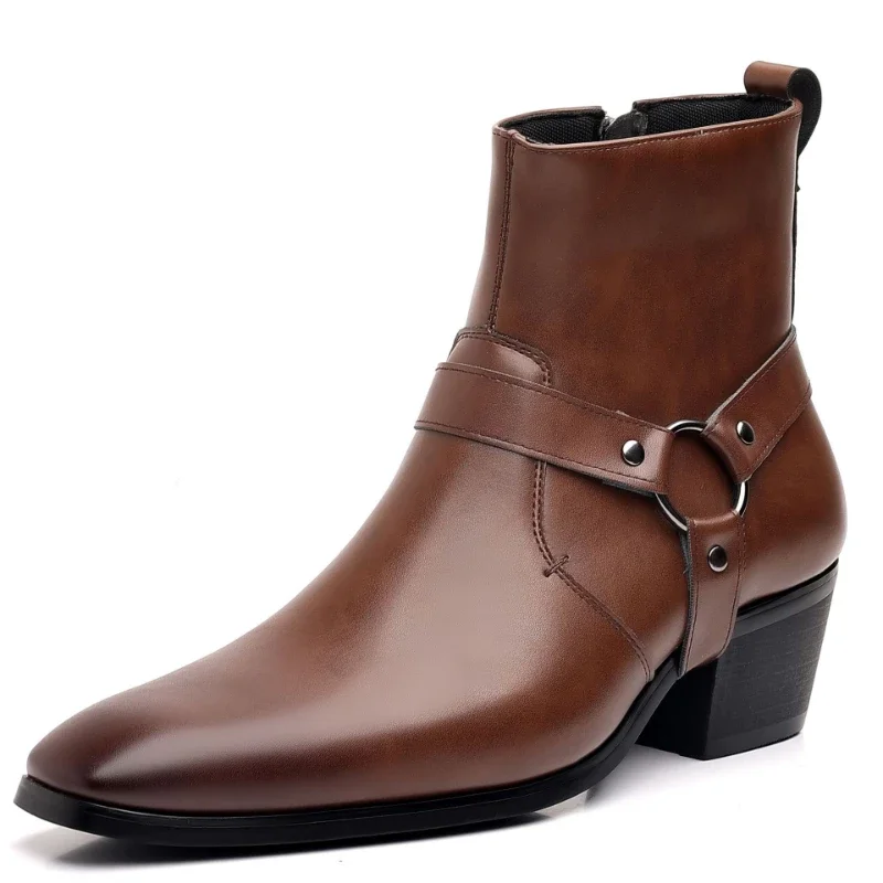 Men Formal Wear With Boots - أحذية رجالية مصمم أزياء تشيلسي الأحذية
