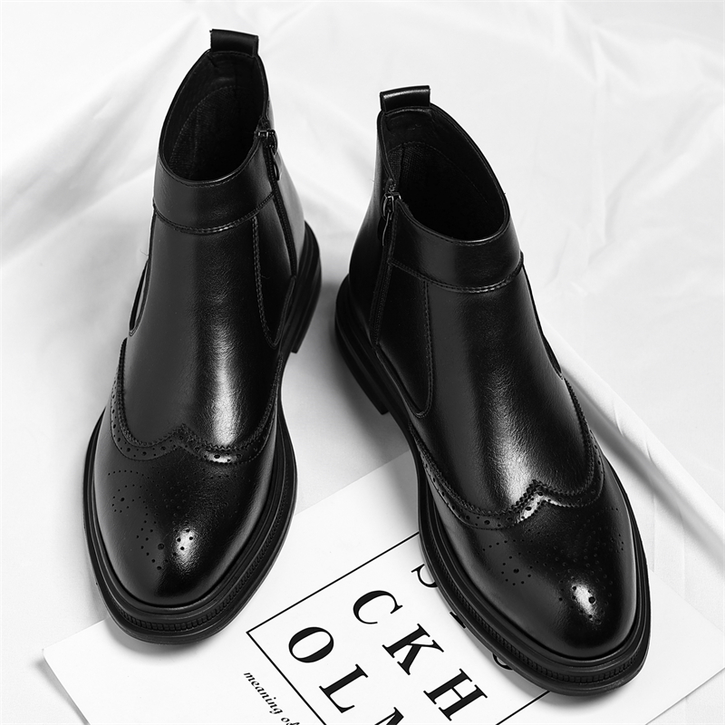 الخريف الشتاء سميكة سوليد رجال - مراجعة Men Formal Wear With Boots وسعره