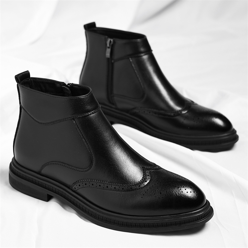 الخريف الشتاء سميكة سوليد رجال - مراجعة Men Formal Wear With Boots وسعره