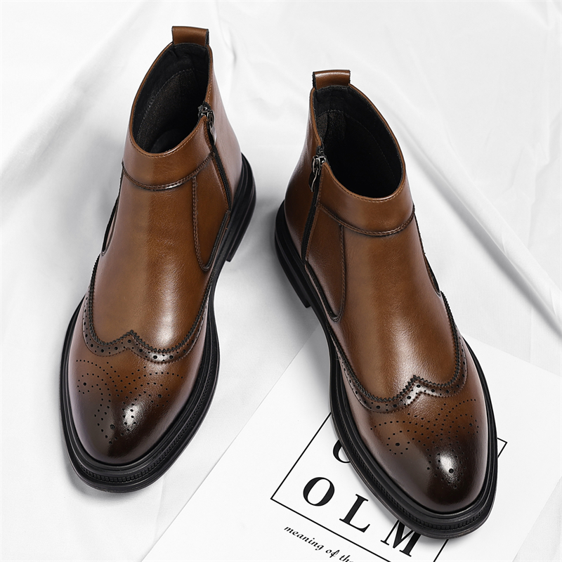 الخريف الشتاء سميكة سوليد رجال - مراجعة Men Formal Wear With Boots وسعره