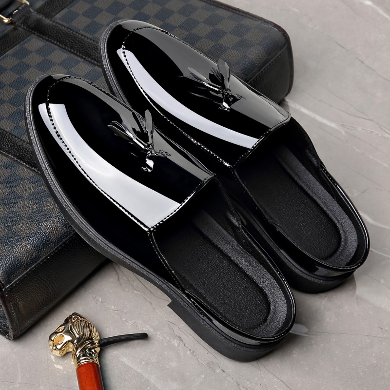 حذاء رجالي أسود من الجلد اللام - مراجعة Formal Men Daily Wear Footwear وسعره
