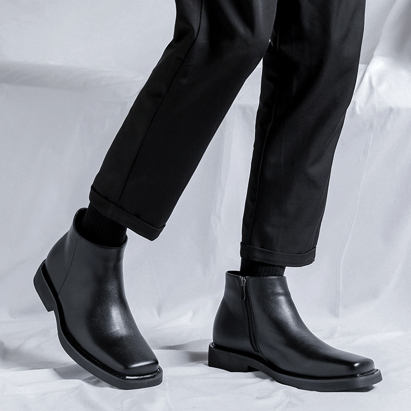 الفاخرة موضة الأسود الرجال أحذ - مراجعة Men Formal Wear With Boots وسعره