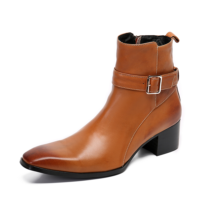 الشتاء البني مشبك وأشار الرجال - مراجعة Men Formal Wear With Boots وسعره