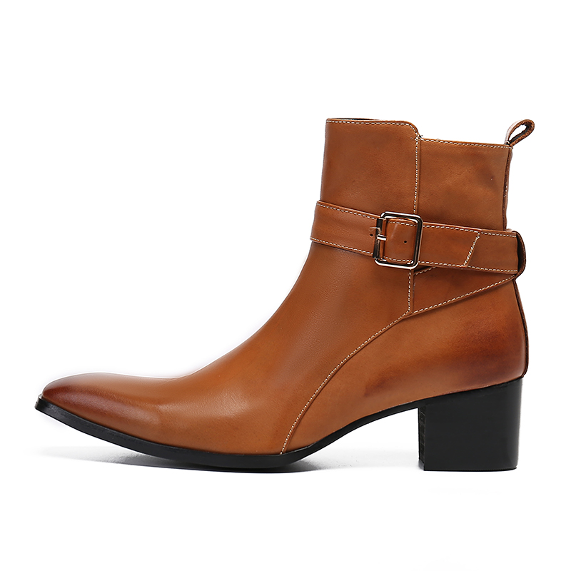 الشتاء البني مشبك وأشار الرجال - مراجعة Men Formal Wear With Boots وسعره