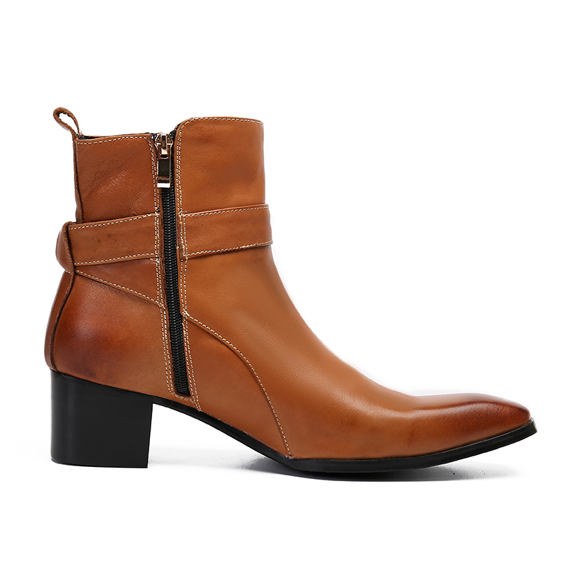 الشتاء البني مشبك وأشار الرجال - مراجعة Men Formal Wear With Boots وسعره