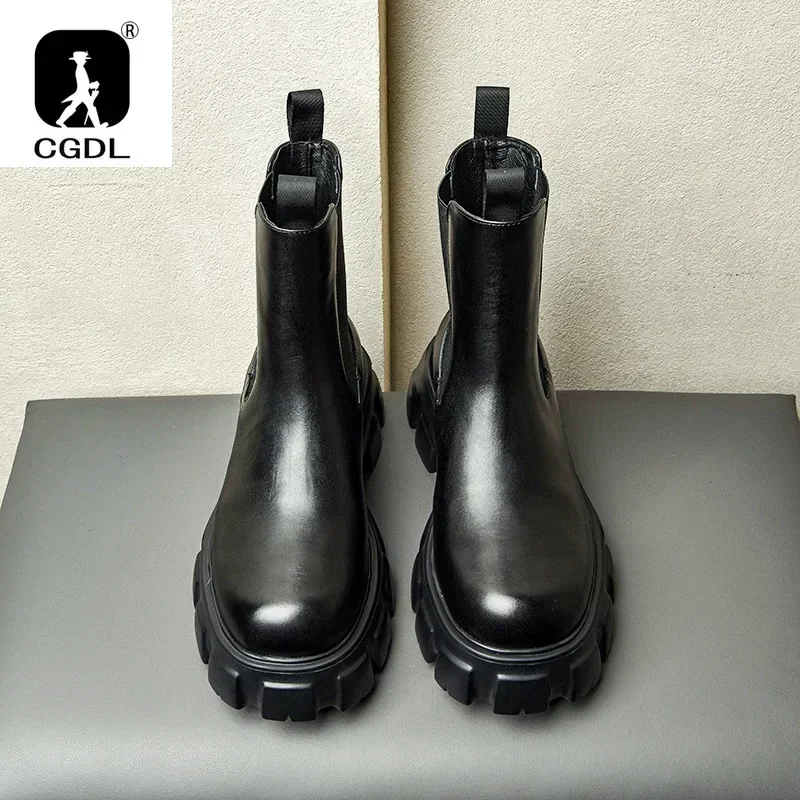 جلد طبيعي سميكة سوليد الرجال ا - مراجعة Men Formal Wear With Boots وسعره