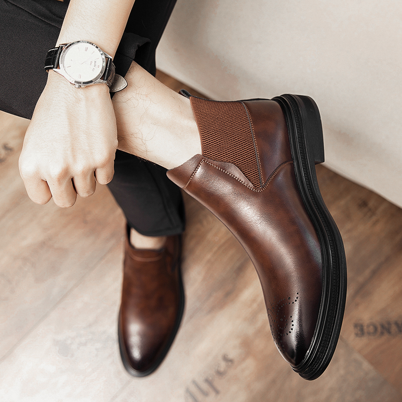 الأحذية الجلدية عالية الجودة م - مراجعة Men Formal Wear With Boots وسعره