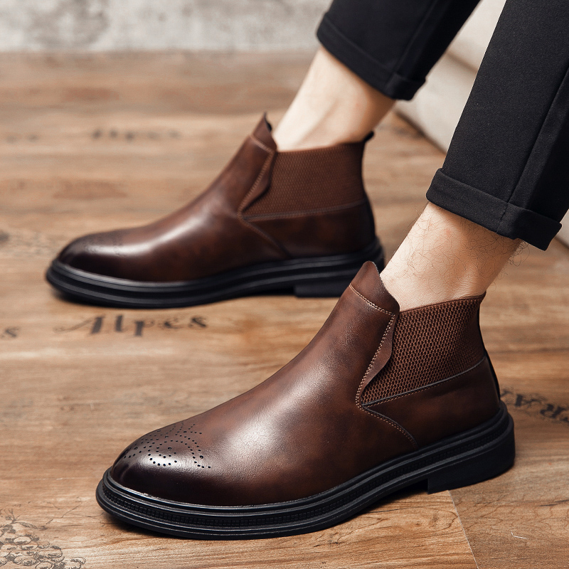 الأحذية الجلدية عالية الجودة م - مراجعة Men Formal Wear With Boots وسعره