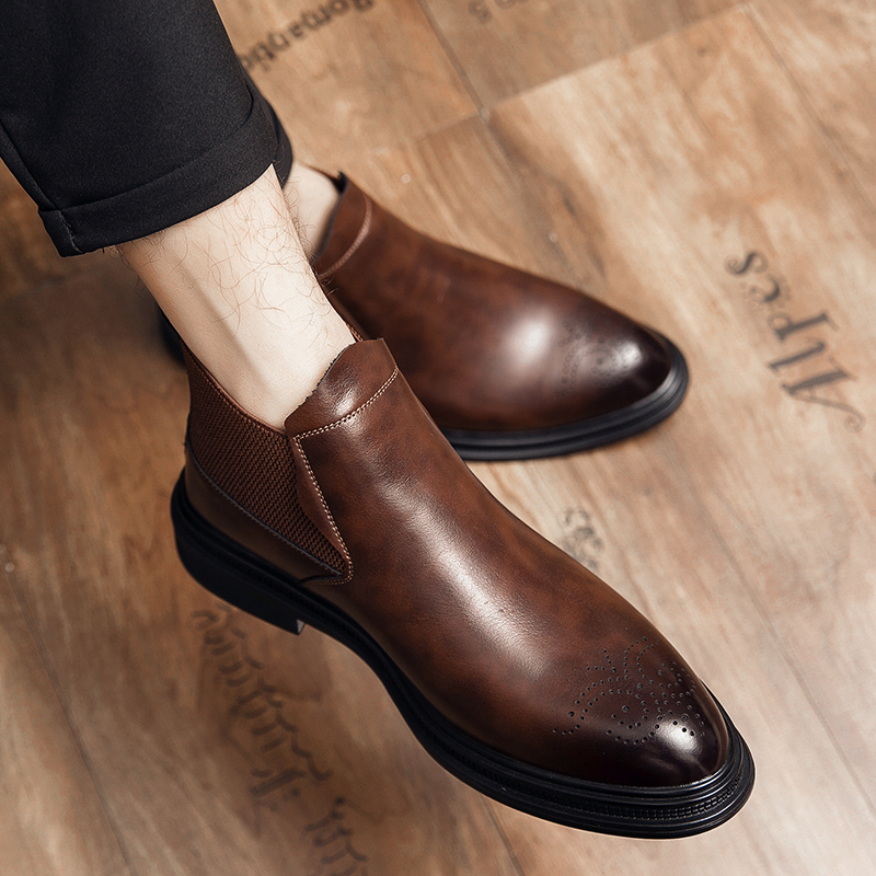 الأحذية الجلدية عالية الجودة م - مراجعة Men Formal Wear With Boots وسعره