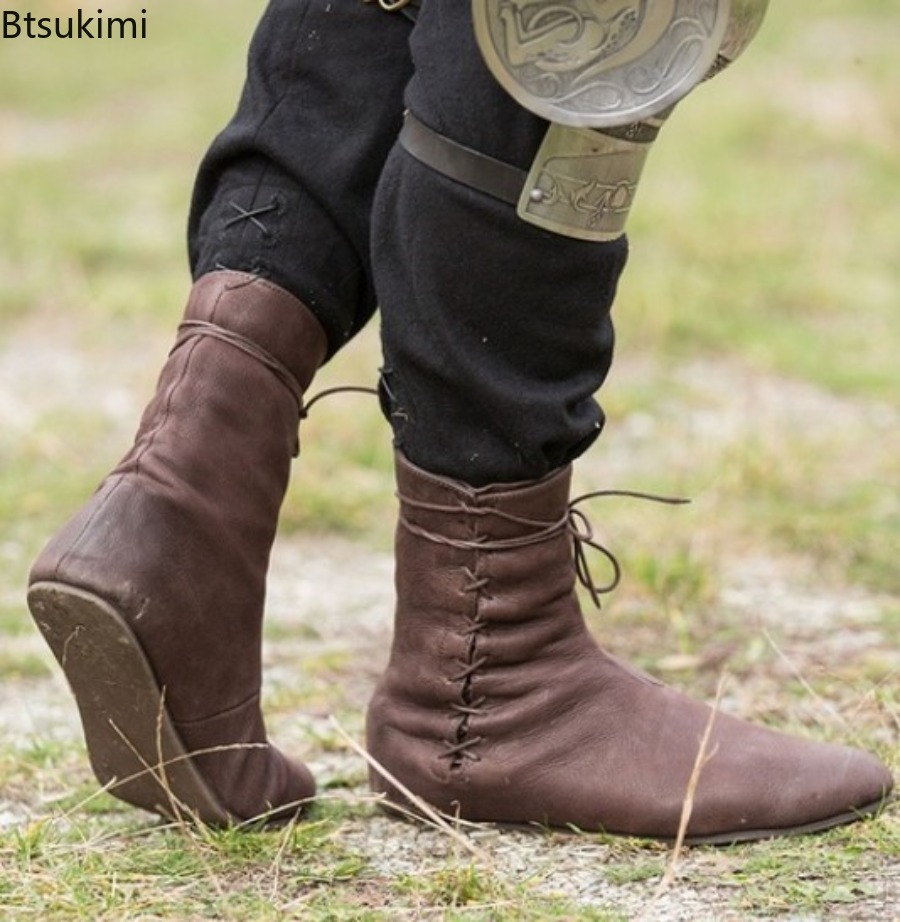 أحذية رجالية بطراز العصور الوس - مراجعة Men Formal Wear With Boots وسعره