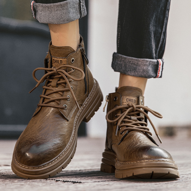 أحذية رجالية دافئة للخريف والش - مراجعة Men Formal Wear With Boots وسعره